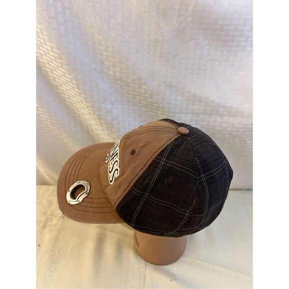 Guinness baseball cap hat bottle opener rn#115665 brown plaid - Picture 3 of 8